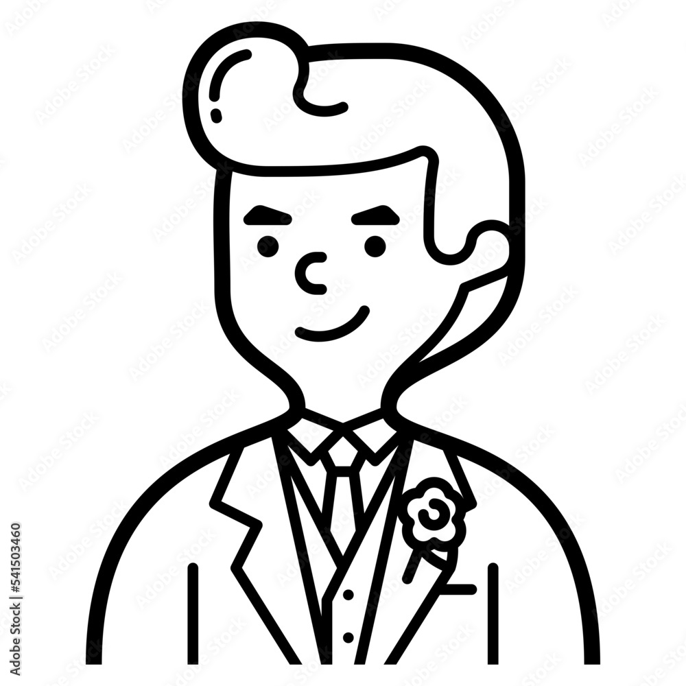 groom suit line icon groom suit line icon