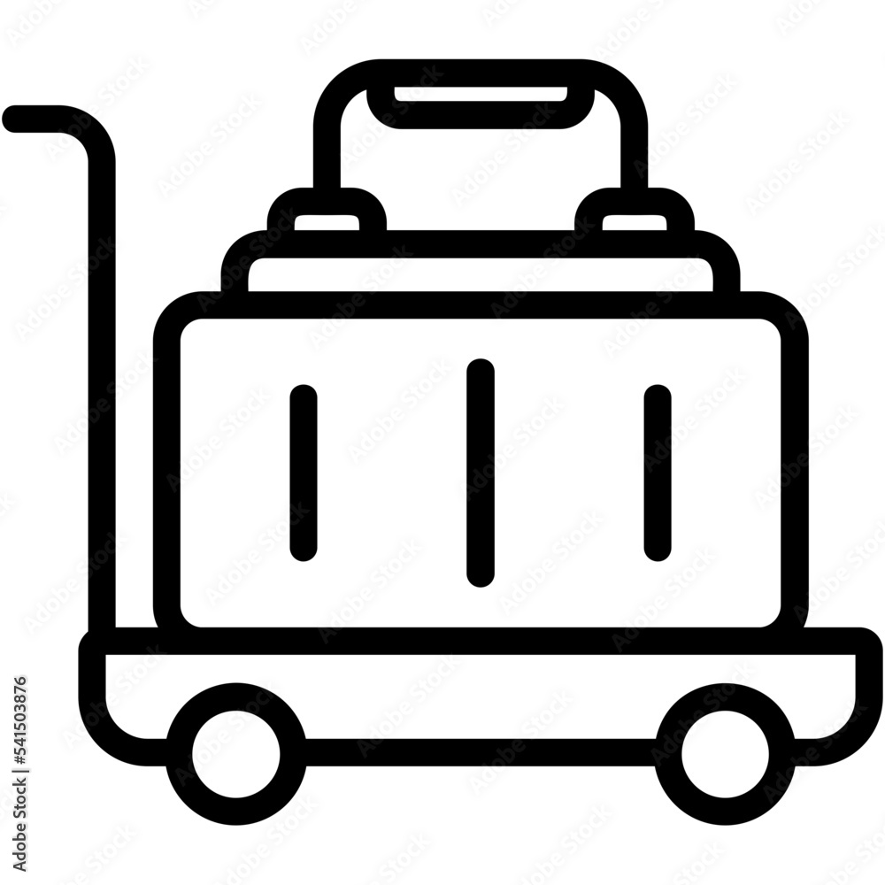 Luggage Cart Icon Luggage Cart Icon