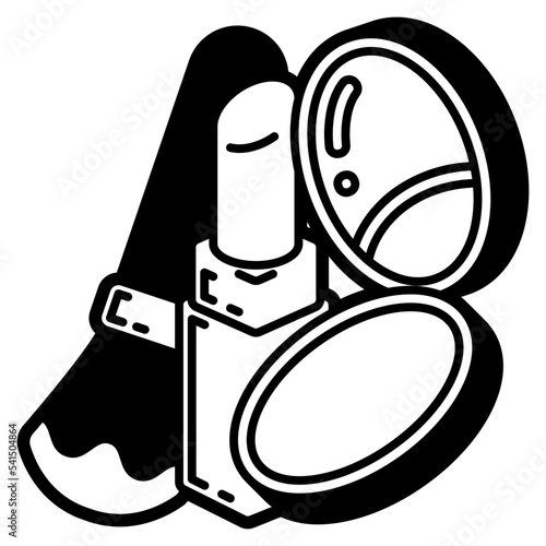 makeup glyph icon