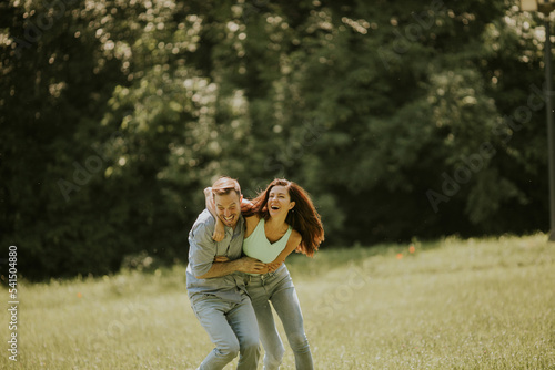 Happy young couple in love ...