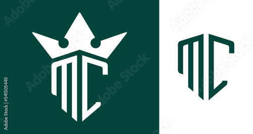 Creative Initial Letters MC Logo Designs.