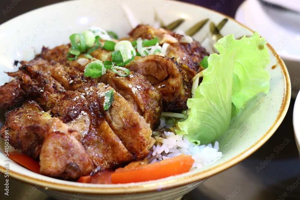 Delicious Vietnamese food - BBQ chicken rice Delicious Vietnamese food - BBQ chicken rice