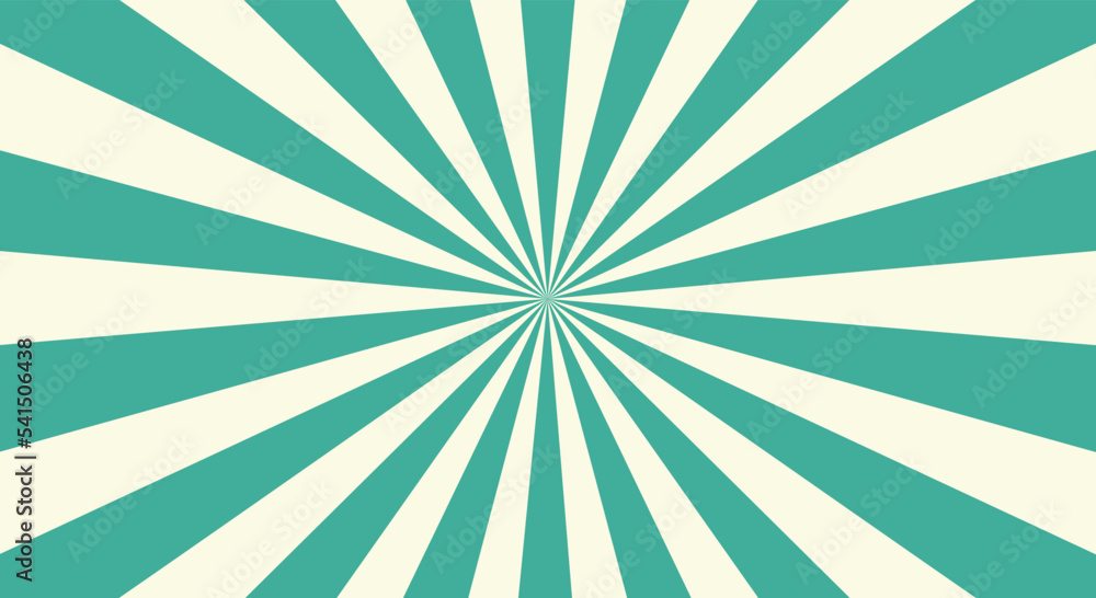 Sunlight wide retro faded background.turquoise colors. Retro background with rays or stripes in the center. Magic Sun beam ray pattern. Turquoise and green colors. flat style. Sunlight wide retro faded background.turquoise colors. Retro background with rays or stripes in the center. Magic Sun beam ray pattern. Turquoise and green colors. flat style.