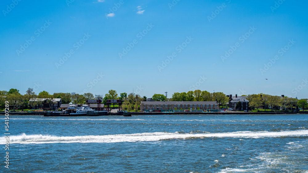 Governors Island in New York Harbor Viewed from the North