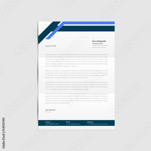 Business style letterhead template design