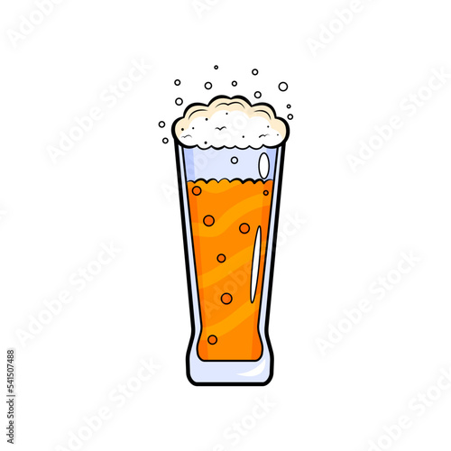 Isolated beer glass with foam Oktoberfest Vector