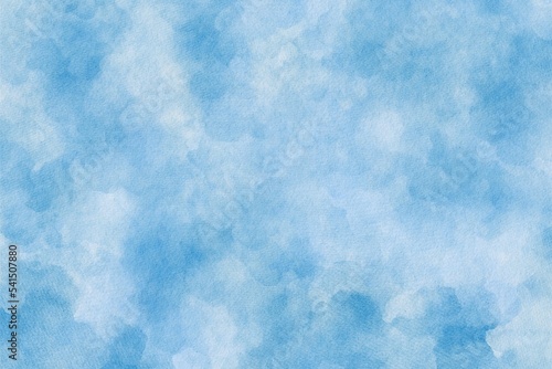 Niebieskie, akwarelowe tło, tekstura, ręcznie malowane