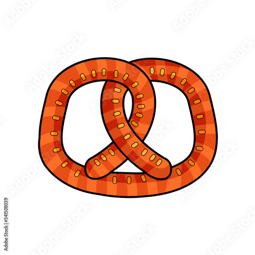 Isolated pretzel icon Oktoberfest food Vector