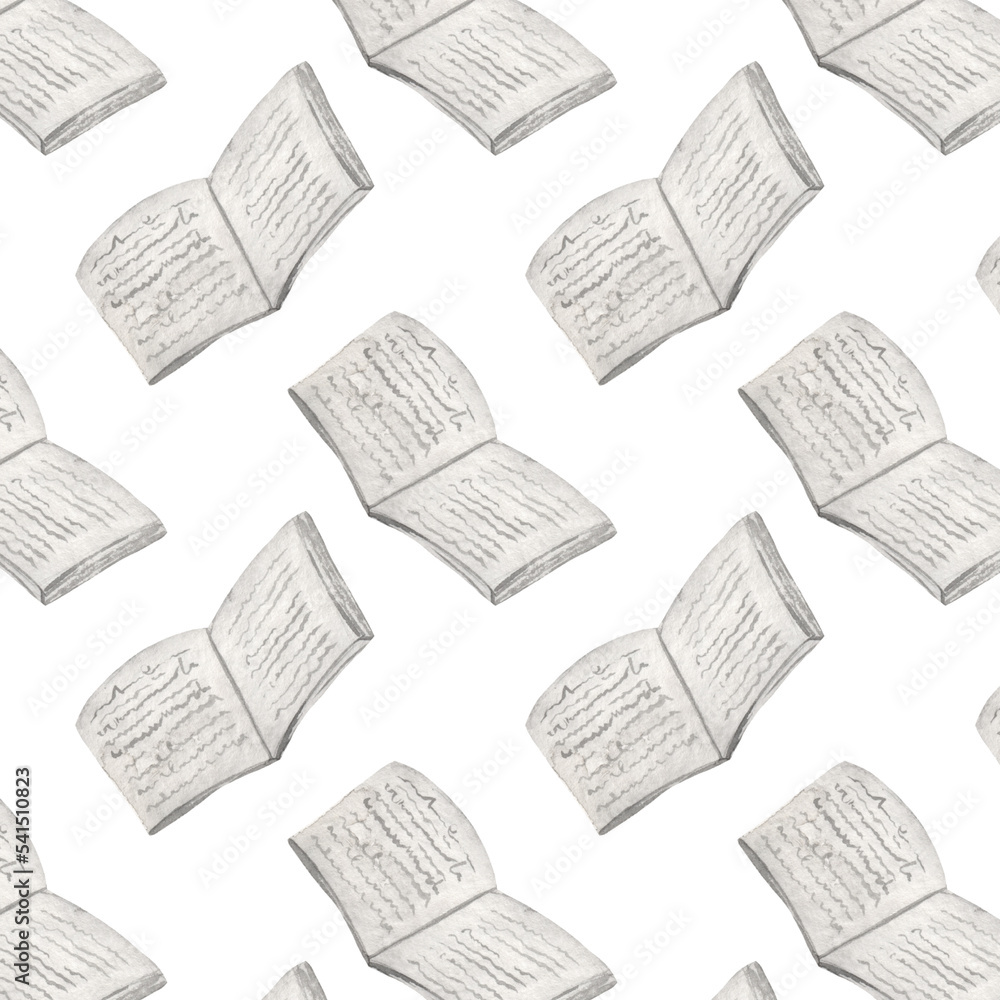 Naklejka premium Cosmetic and bath pattern, spa and self-care graphic print, isolated illustration on white background