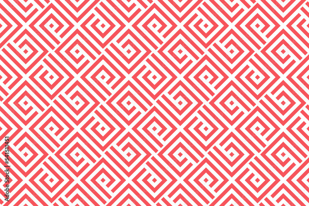 Abstract geometric pattern with stripes, lines. Seamless vector background. White and pink ornament. Simple lattice graphic design Abstract geometric pattern with stripes, lines. Seamless vector background. White and pink ornament. Simple lattice graphic design