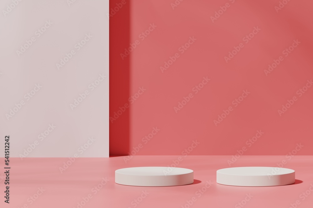 Scene with a podium for product presentation, 3d rendering Scene with a podium for product presentation, 3d rendering