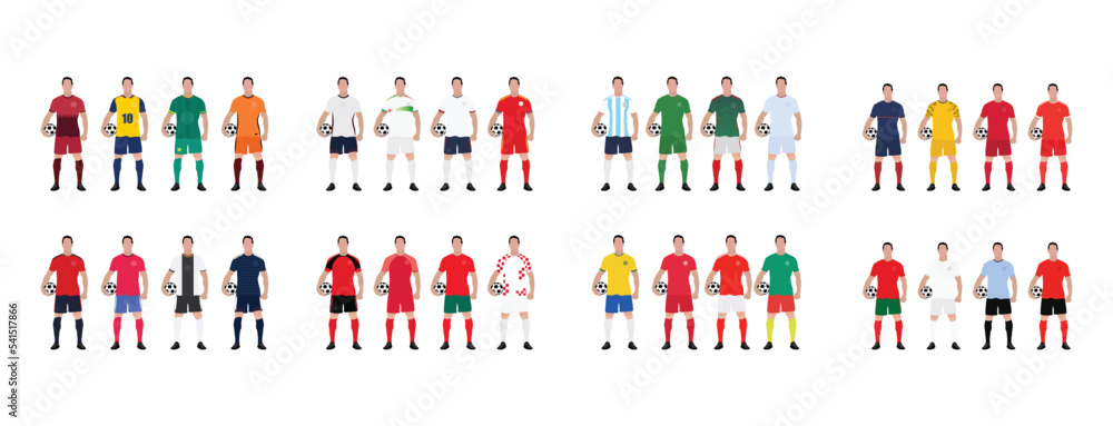 world football championship all teams with their team kit
