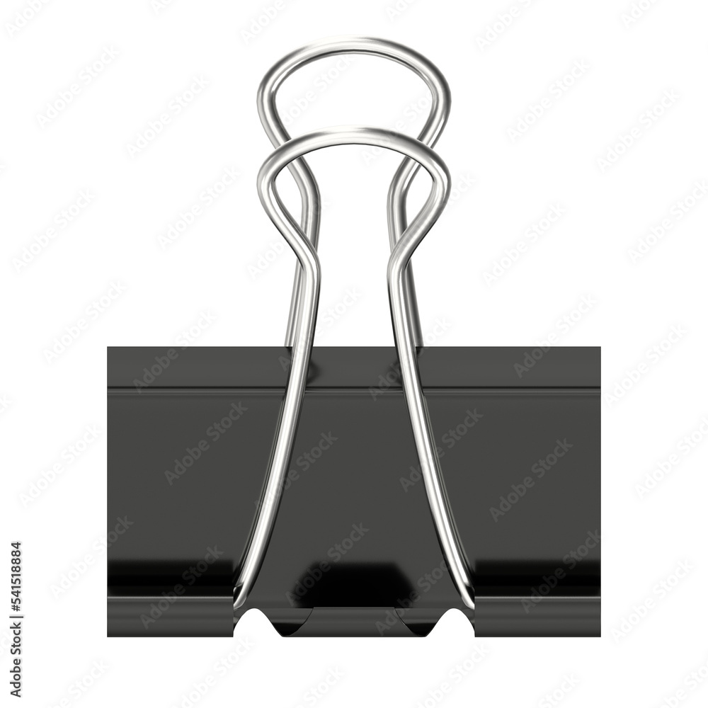 3d rendering illustration of an half open binder clip 3d rendering illustration of an half open binder clip