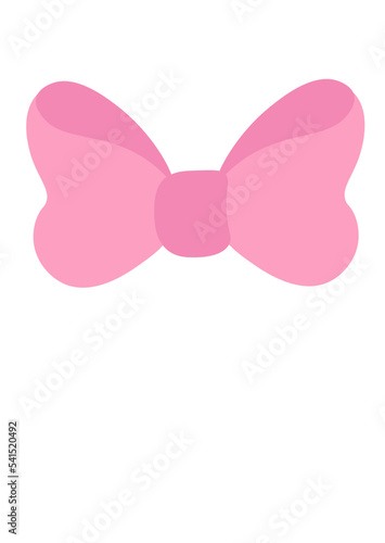 P:ink bow vector clipart. Isolated on transparent background. 