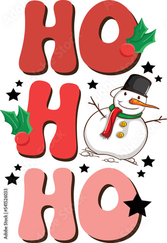 Ho Ho Ho, Retro Christmas Sublimation Ho Ho Ho svg