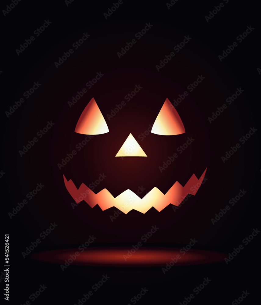 Halloween Pumpkin on black background vector Halloween Pumpkin on black background vector