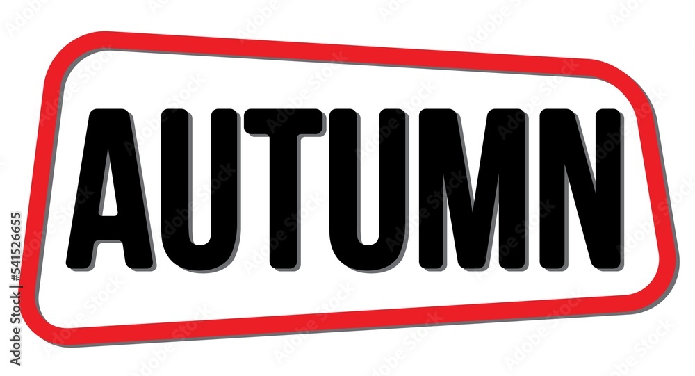 AUTUMN text written on red-black stamp sign. AUTUMN text written on red-black stamp sign.