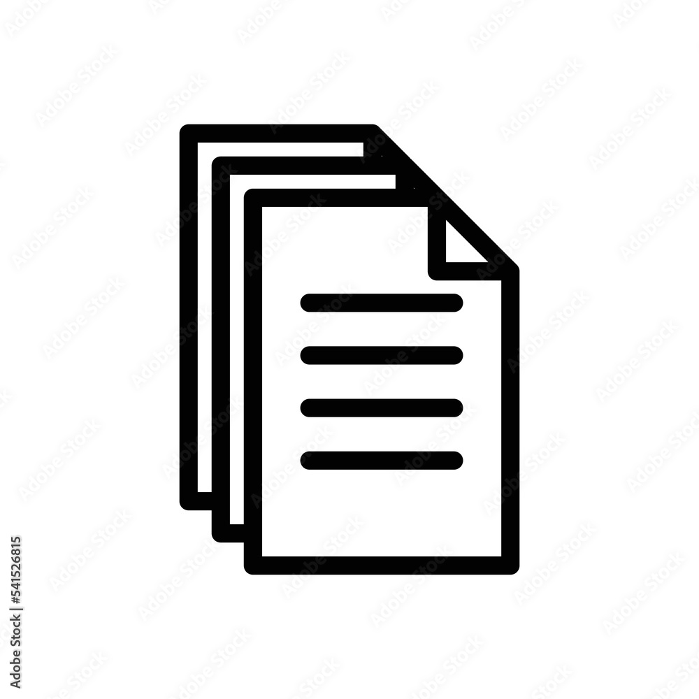 Paper document line icon illustration. icon related to document duplicate, copy document. Simple vector design editable. Pixel perfect at 32 x 32 Paper document line icon illustration. icon related to document duplicate, copy document. Simple vector design editable. Pixel perfect at 32 x 32