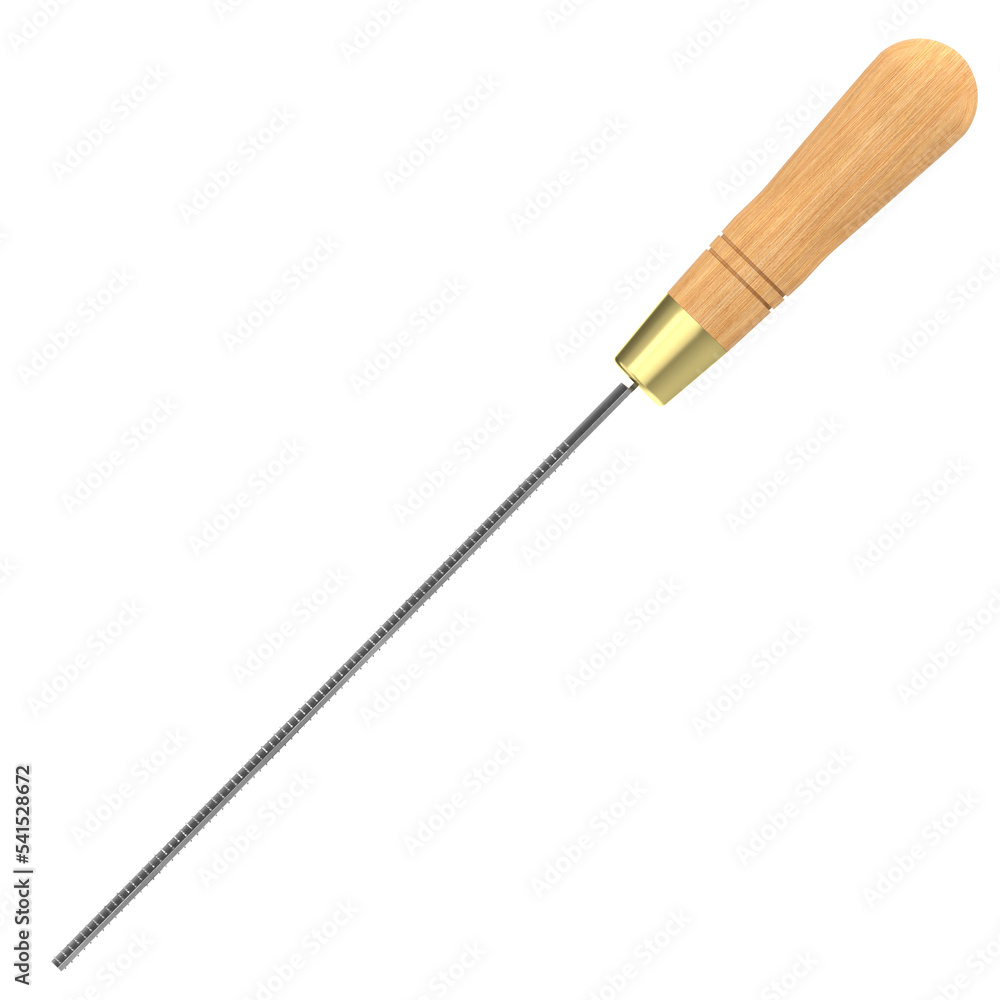 3d rendering illustration of an half round rasp 3d rendering illustration of an half round rasp