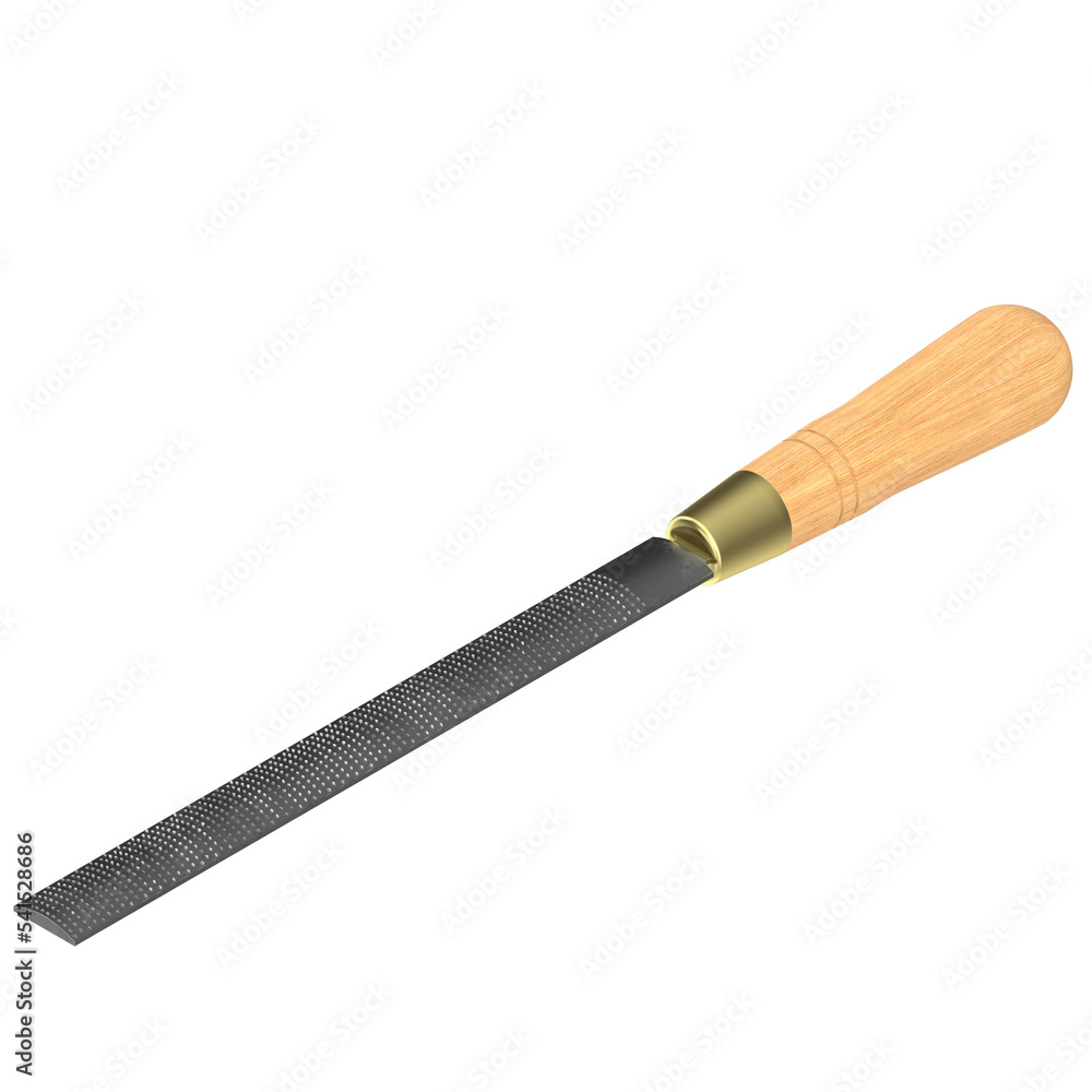 3d rendering illustration of an half round rasp 3d rendering illustration of an half round rasp