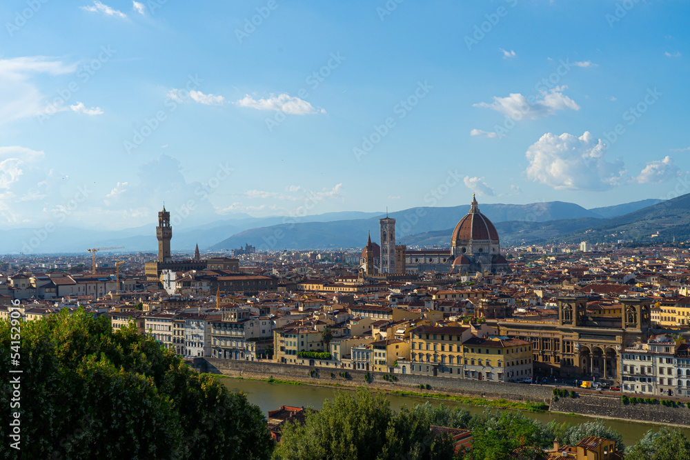 Skyline Florence from Michelangelo Piazzale square, Italy.