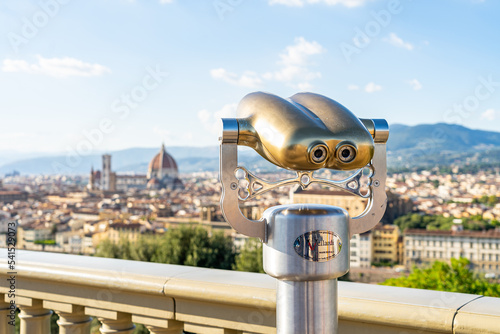 Skyline Florence from Michelangelo Piazzale square, Italy.