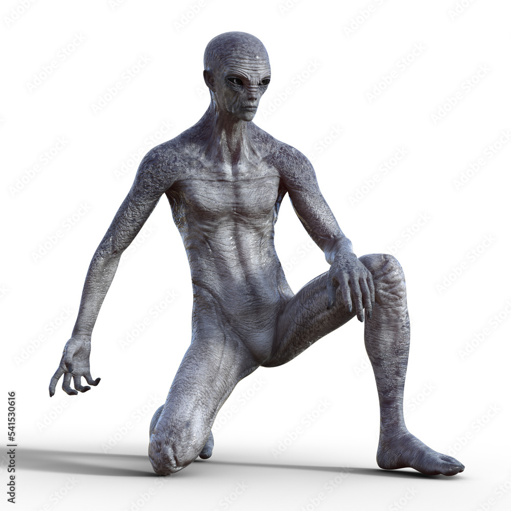 Humanoid alien, 3D illustration Humanoid alien, 3D illustration
