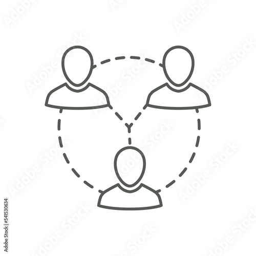 Icon Depicting Infected People Using Contact Tracing to Contain the Spread of the CoronaVirus. Contact Tracing Covid-19 concept.