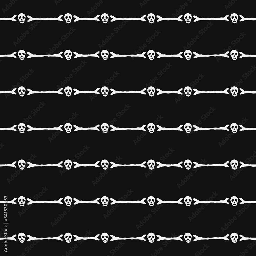 Striped seamless pattern with skulls and bones Scary head logo icon sign Hand drawn Doodle cartoon design for textile Fashion print clothes apparel greeting invitation card cover flyer poster banner Striped seamless pattern with skulls and bones Scary head logo icon sign Hand drawn Doodle cartoon design for textile Fashion print clothes apparel greeting invitation card cover flyer poster banner