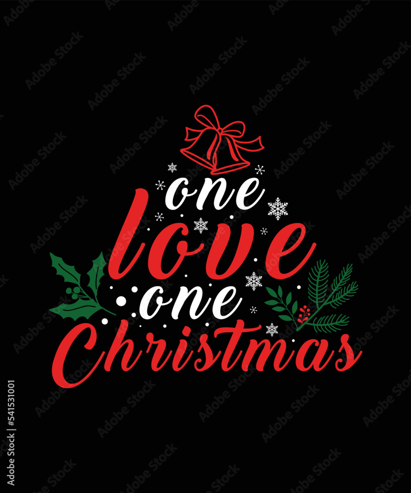 Christmas typography t-shirt design