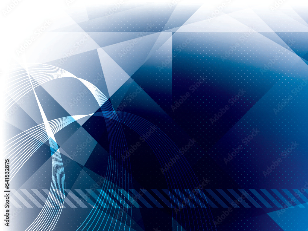 Obraz premium Blue background with rectangles, squares, triangles and lines vector illustration.