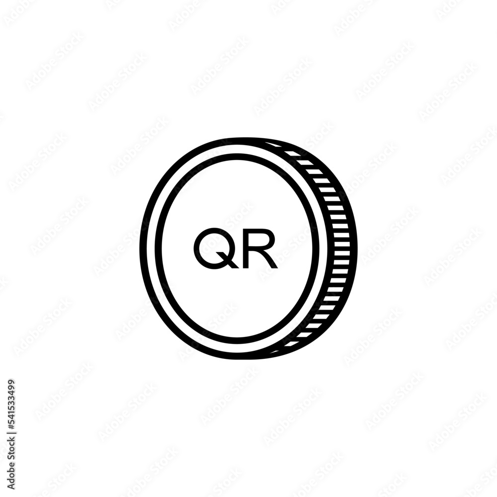 Qatar Currency Icon Symbol, Qatari Riyal, QAR Sign. Vector Illustration Qatar Currency Icon Symbol, Qatari Riyal, QAR Sign. Vector Illustration