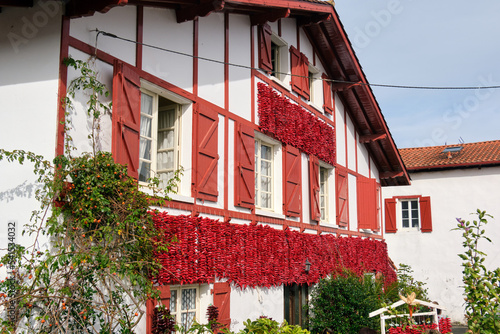 Espelette pepper festival 2019 in Basque Country, France
House decorated with peppers