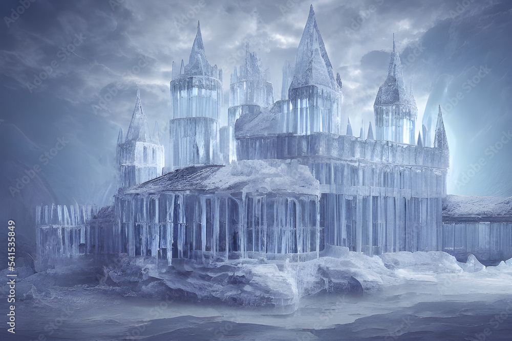 Realistic 3D Illustration, Ice Castle 
