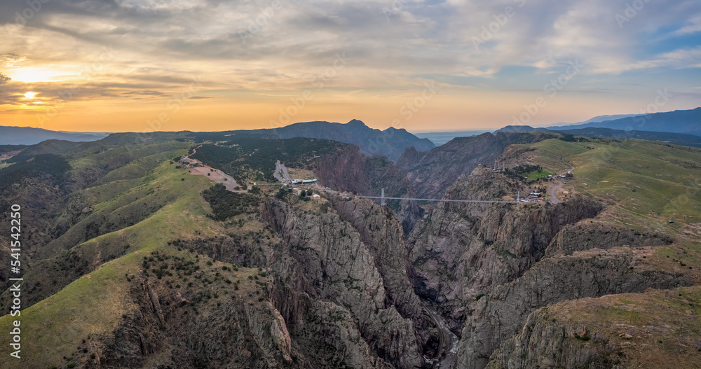 Sunrise at the Royal Gorge Bridge, Colorado - Suspension Bridge