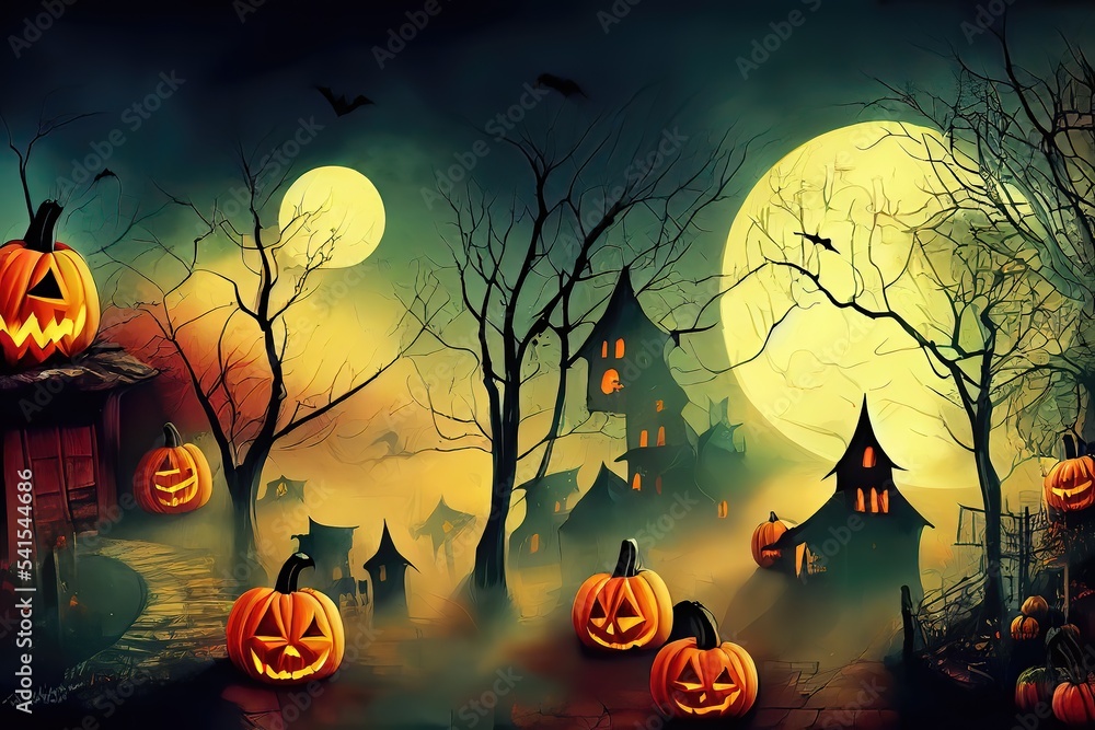 Halloween Night Special Background Image StockIllustration Adobe Stock