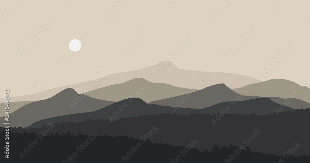 Fototapeta premium gray gradient mountain background