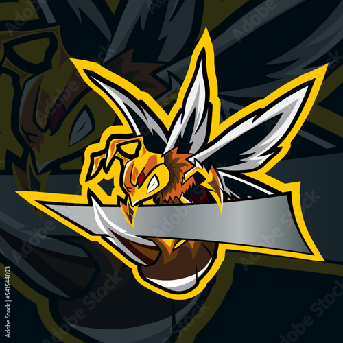 bee logo illustration, vector eps 10