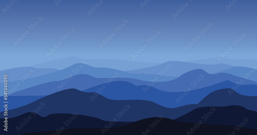 blue gradient mountain expanse background