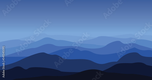 blue gradient mountain expanse background © adi
