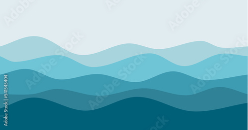 blue gradient wave fluid background