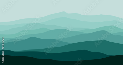 blue gradient mountain nature background