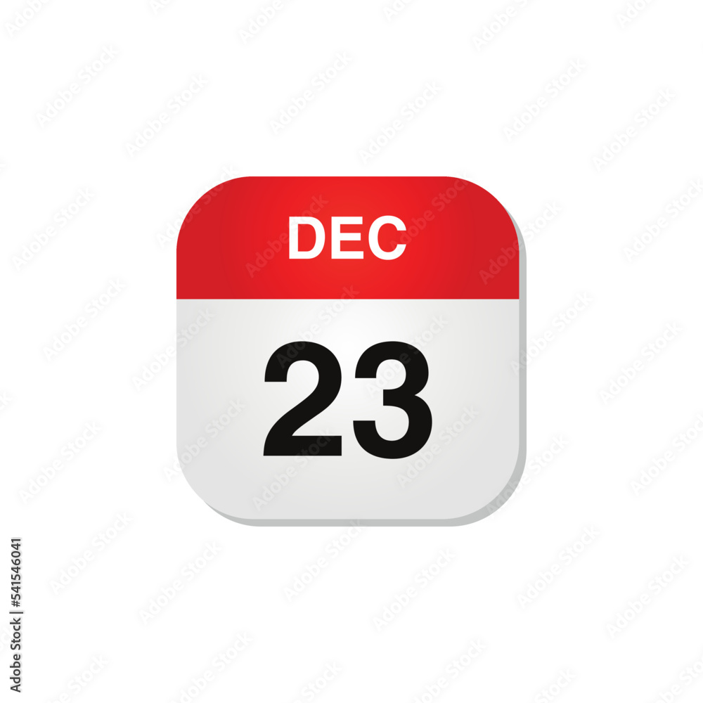 December Calendar Icon Vector Template December Calendar Icon Vector Template