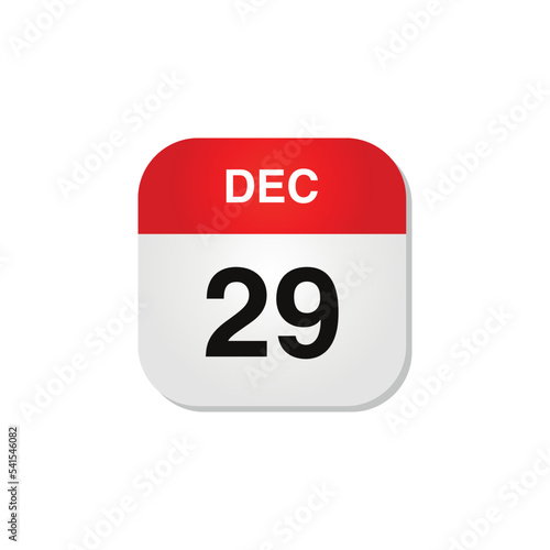 December Calendar Icon Vector Template