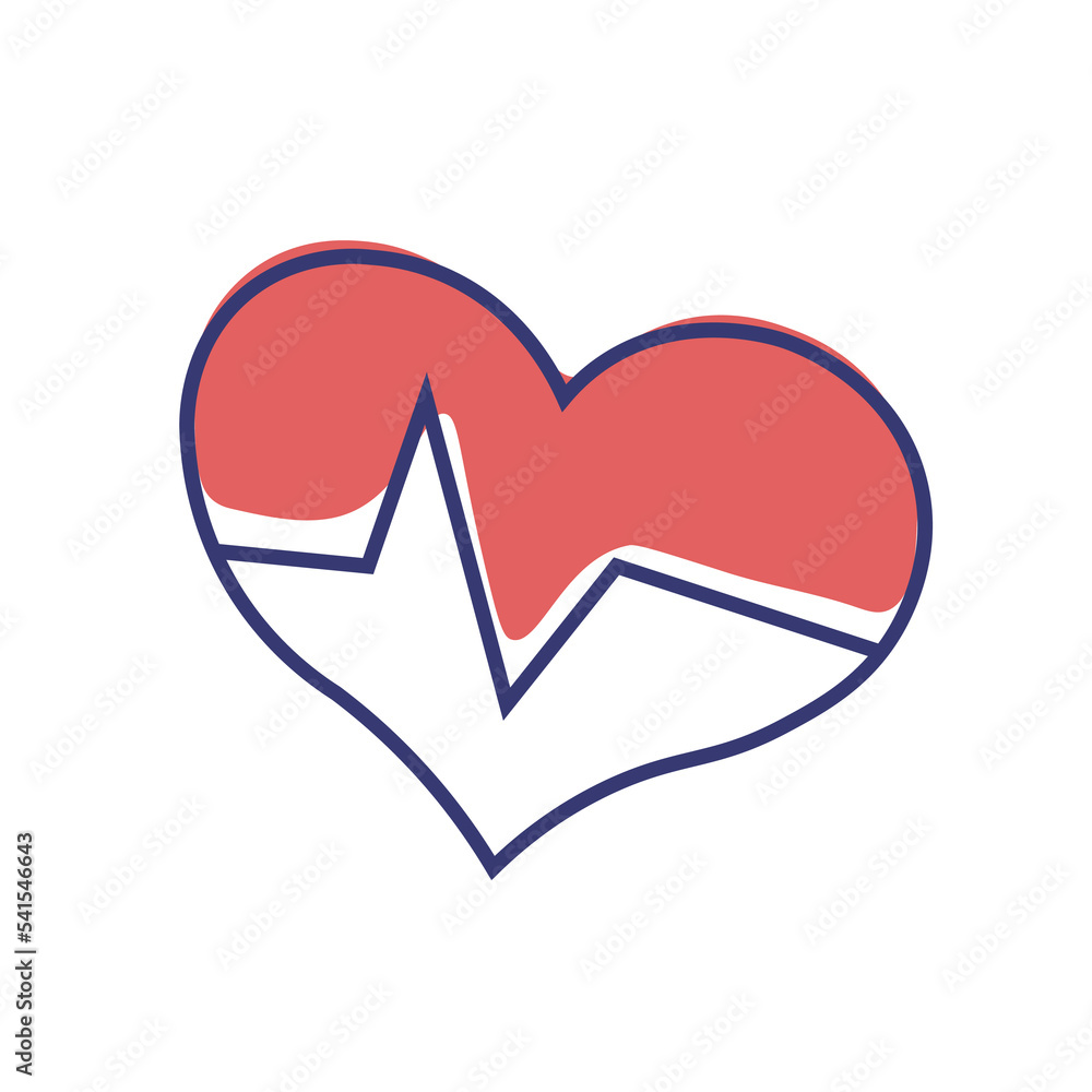 Heartbeat pulse flat icon for medical apps. Heartbeat pulse flat icon for medical apps.