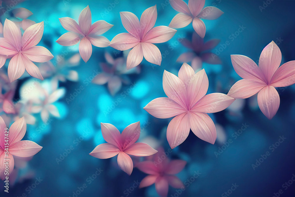 Fototapeta premium pink flowers background