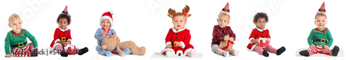 Collage of cute babies in C...