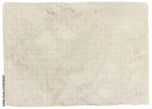 Принти на полотні A weathered old textured worn sheet of paper, with lines and boxes