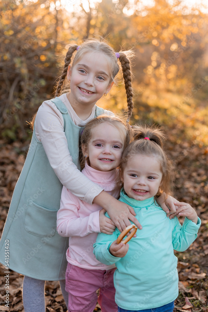children walk, play, socialize and have fun in the autumn park on a warm sunny day, lifestyle children walk, play, socialize and have fun in the autumn park on a warm sunny day, lifestyle