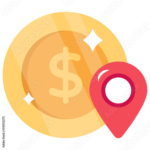 A customizable flat icon of wealth 